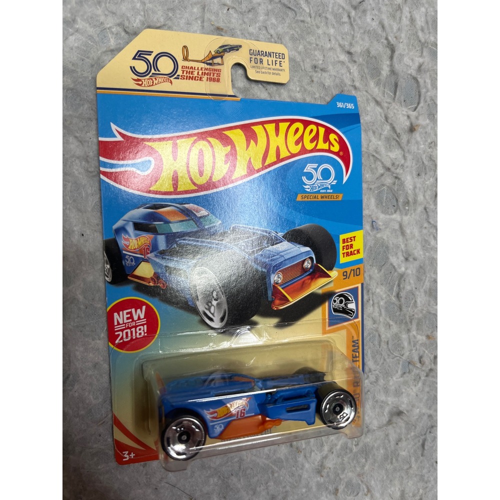 Hot Wheels HW50 Concept Blue 2018 HW 50th Race‎ Team 9/10 FJW02-D9C1Q 1:64 Scale